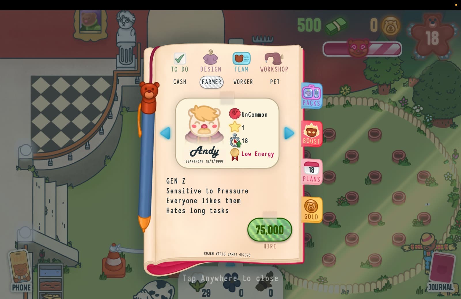 Behind the scenes sketch